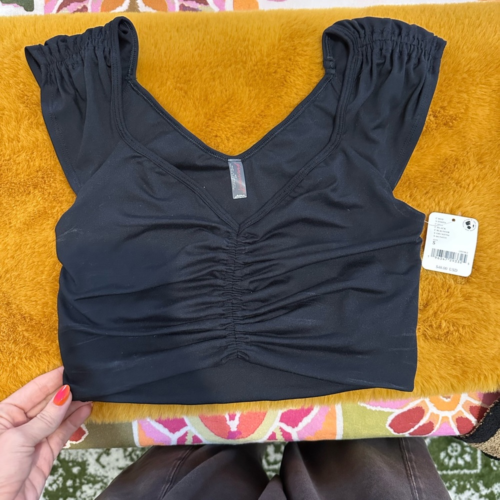 FP Movement by Free People Black Breathe Deeper Crop